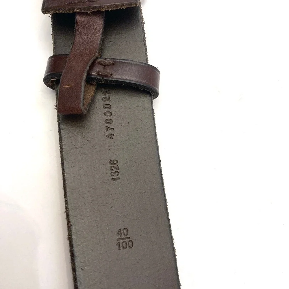 POLO RALPH LAUREN Brown Leather Belt Pony Buckle Mens 40/100 1.5